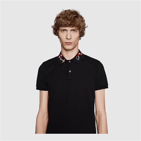 new gucci polo shirt with shoulder|Gucci 2020 Kingsnake Polo Shirt .